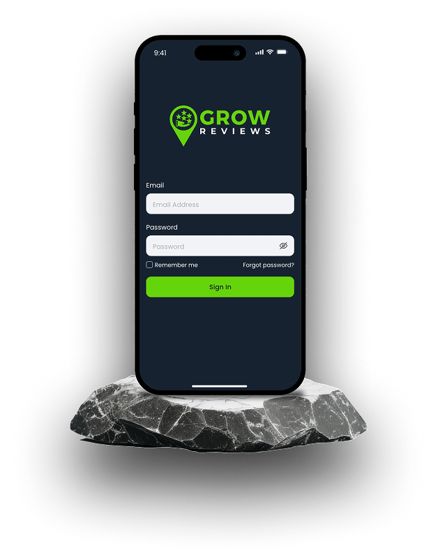 Grow Reviews App Screen