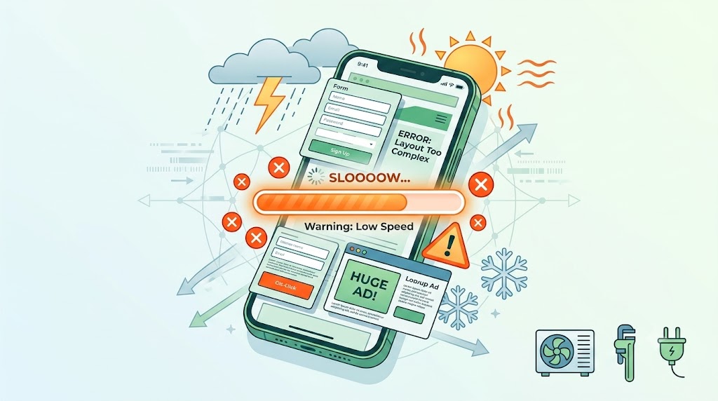 10 Mobile Layout Errors Reducing Seasonal Contractor Leads